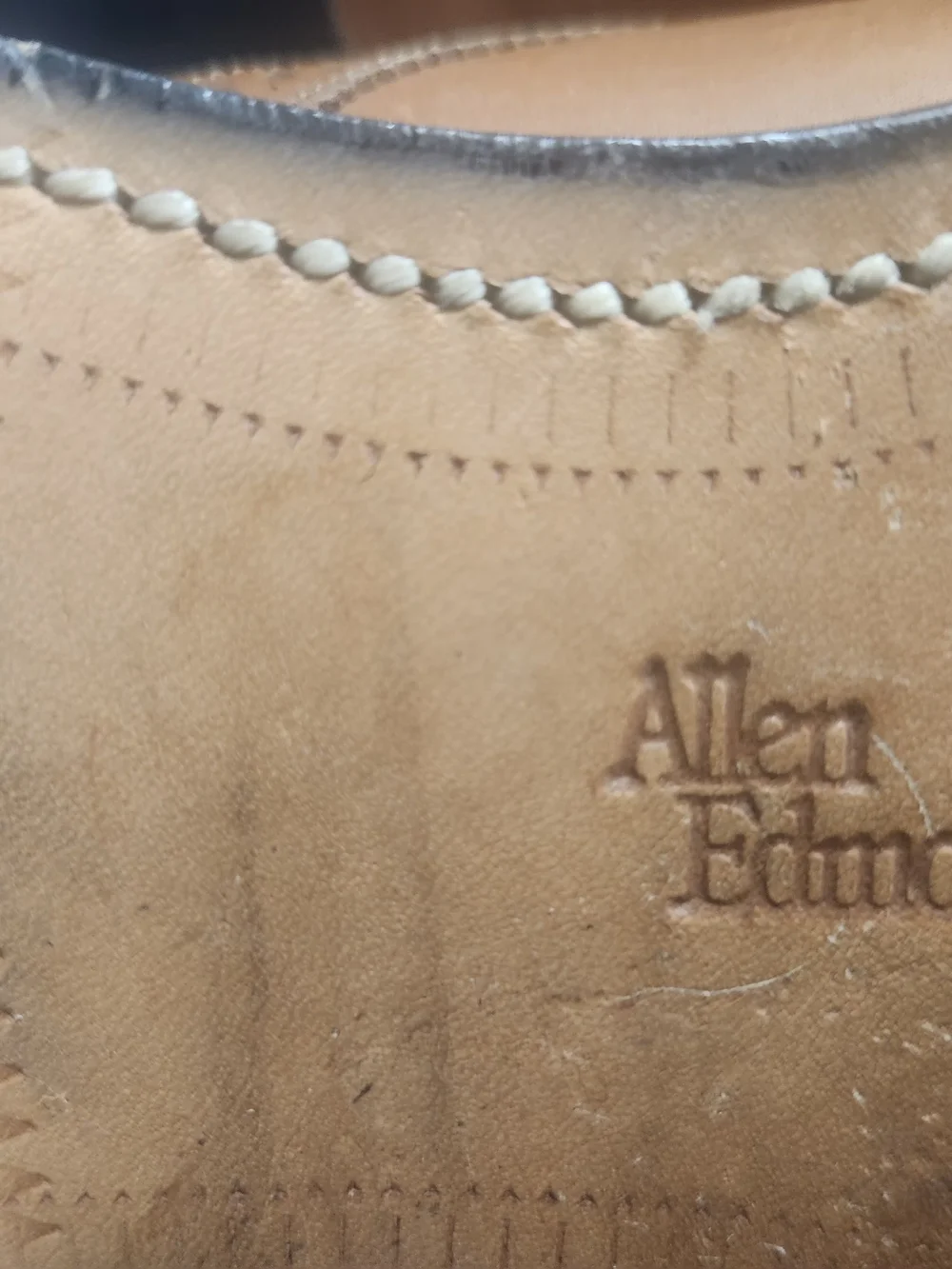 Allen Edmonds Tan Brogue Cap-Toe Oxfords - Picture 3 of 5